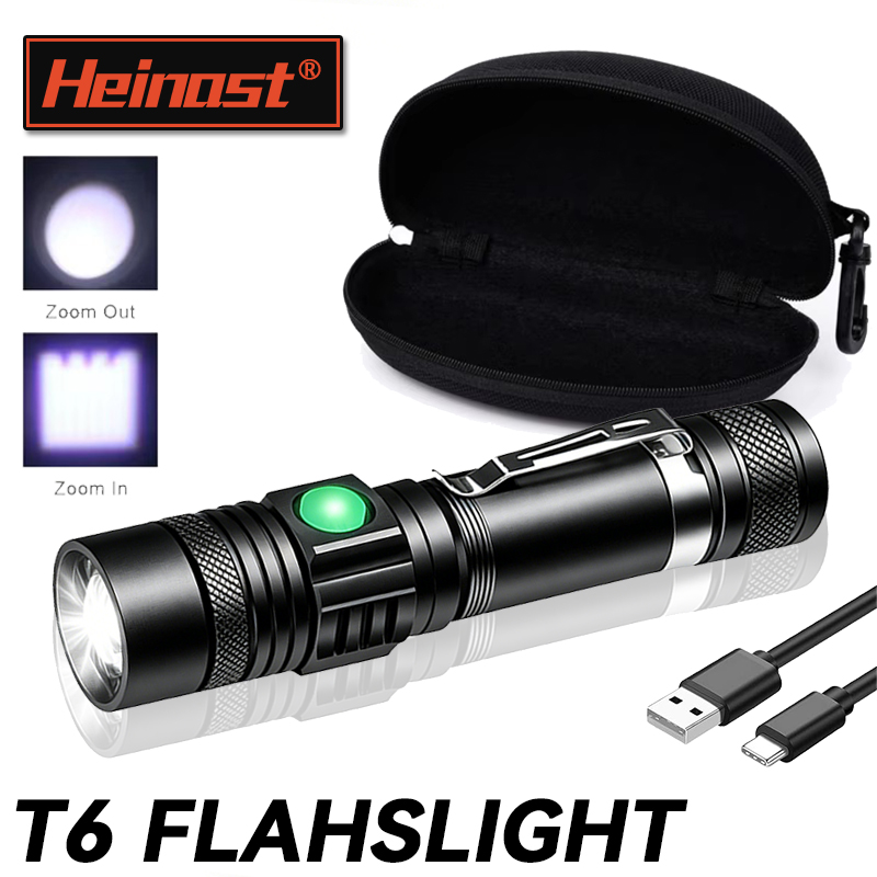 Outdoor Lighting Black - Latarka LED T6 z możliwością ładowania,