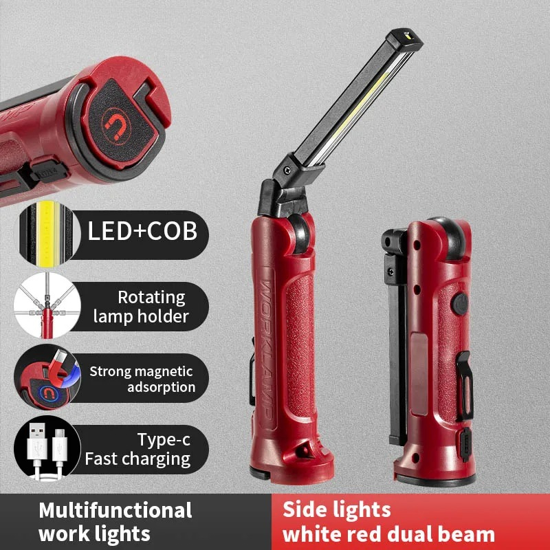 Outdoor Lighting Types - Lampa robocza LED COB, ładowalna, składana