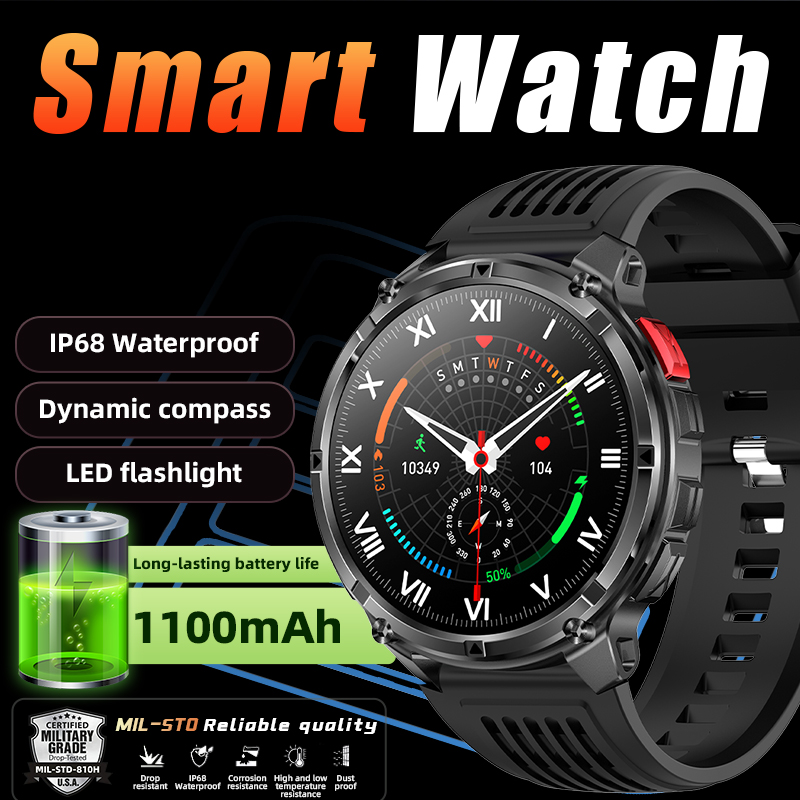 Outdoor Lighting Ip Rating - Smartwatch z baterią 1100mAh, kompasem, wodoodpornością