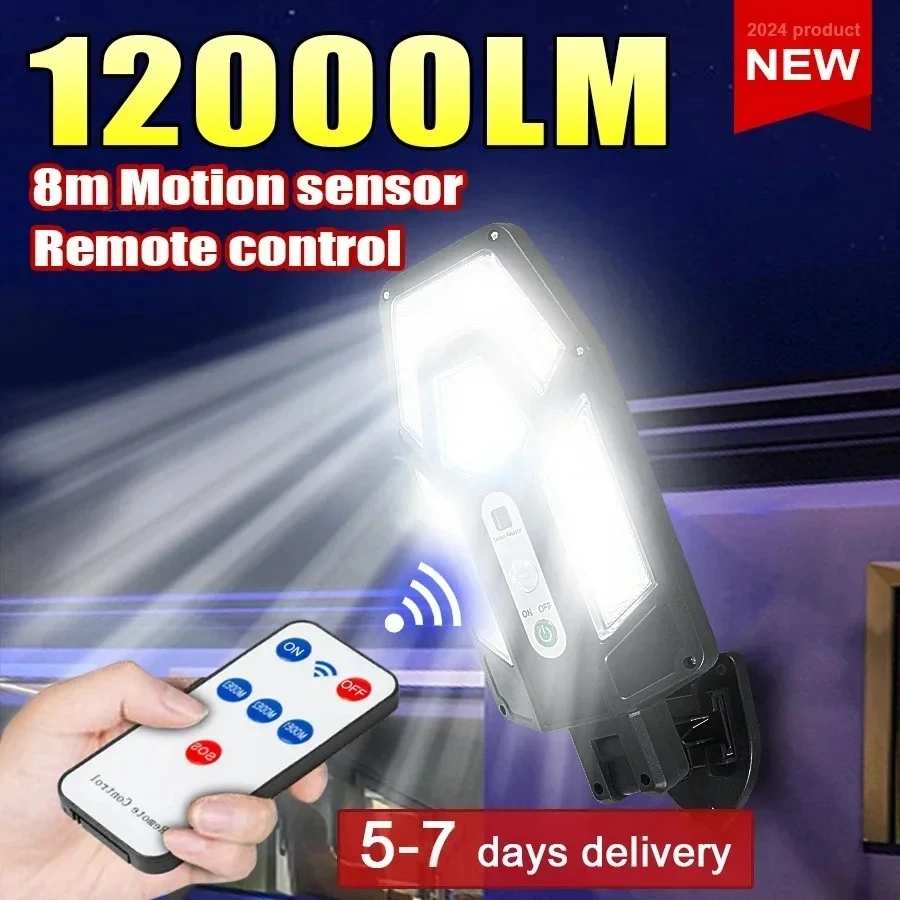 Outdoor Lighting Quality - Mocna lampa solarna ścienna 12000LM z