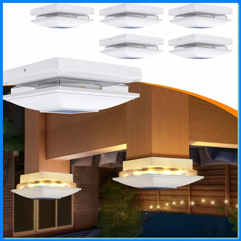 Outdoor Lighting Deck - 4 sztuki solarnych lamp na słupki