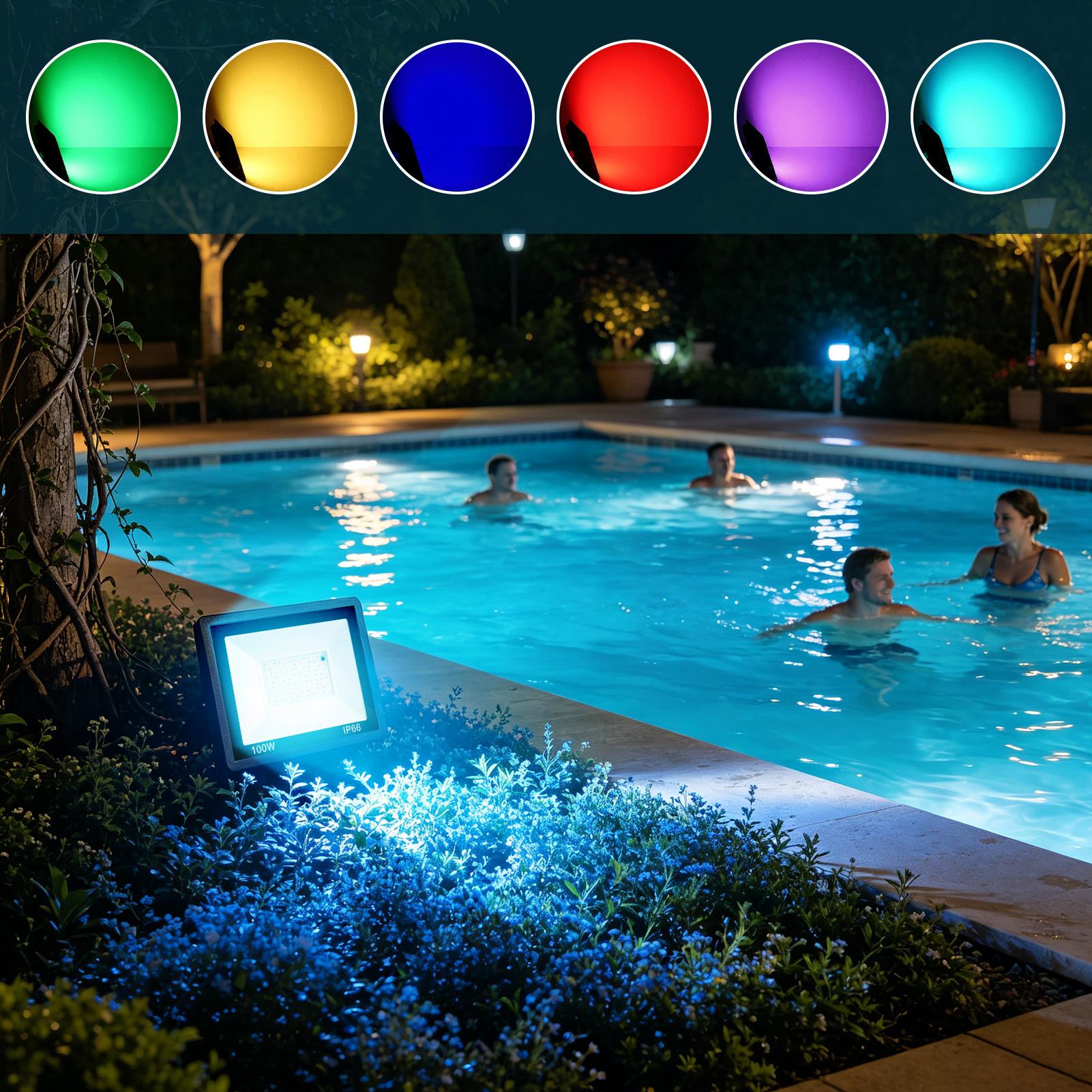 Outdoor Yard Lighting Fixtures - Zewnętrzna lampa LED RGB ze zmianą