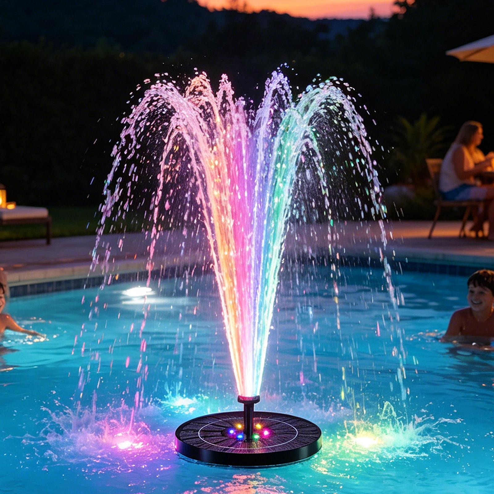 Outdoor Lighting Deck - Pływająca solarna fontanna do kąpieli dla