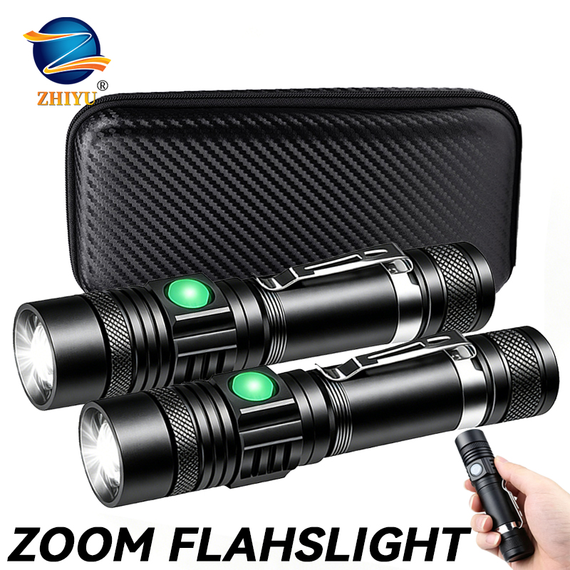 Outdoor Lighting Black - Latarka LED T6 z możliwością ładowania,