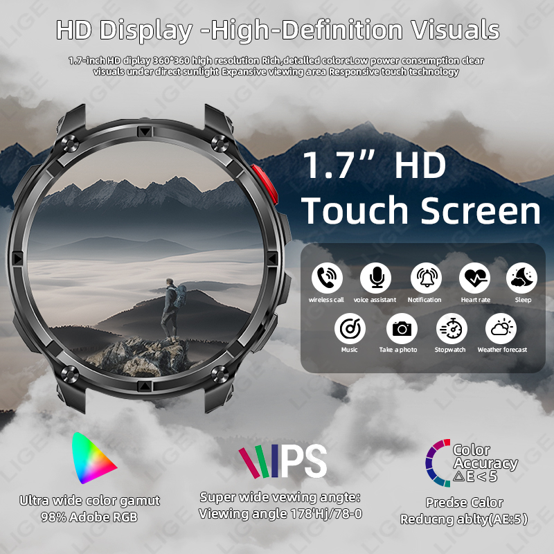LIGE Nowy Smartwatch z Baterią – Outdoor Lighting Ip Rating recenzja i cena