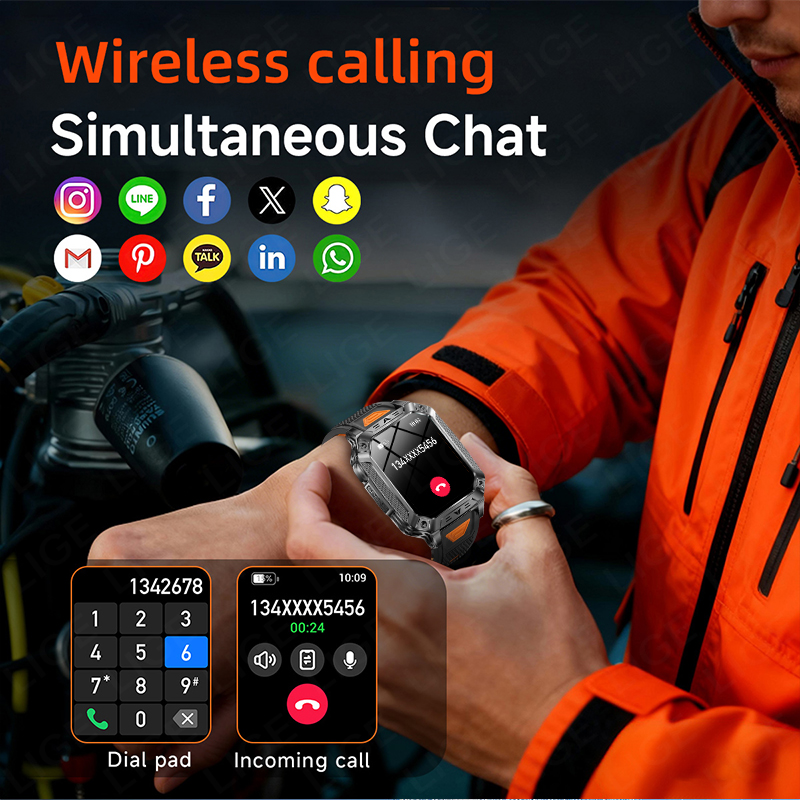 LIGE Wbudowany Smartwatch Męsk – Outdoor Lighting Ip Rating recenzja i cena
