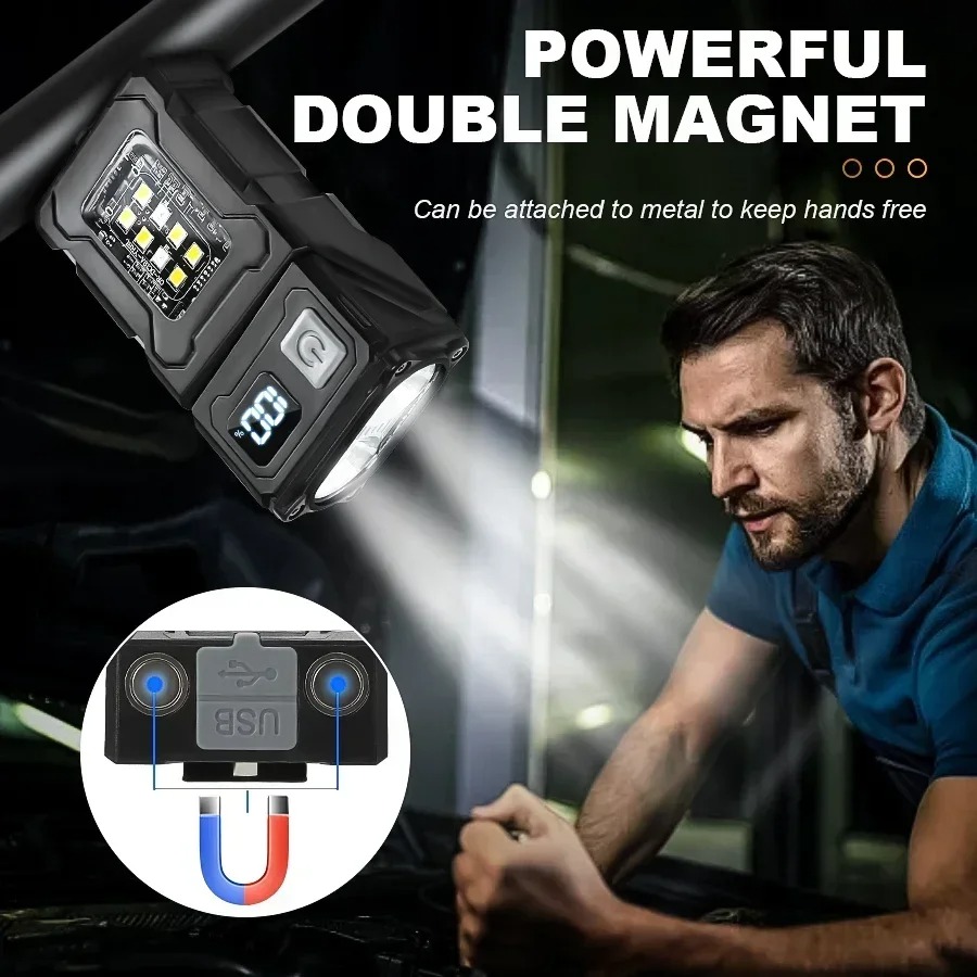 Mini USB Latarka LED z magnese – Outdoor Lighting Black recenzja i cena