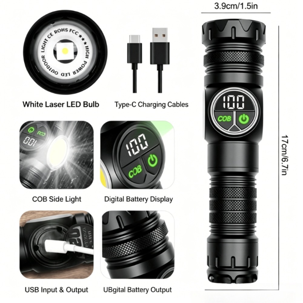 Latarka LED z białym światłem, – Outdoor Lighting Types recenzja i cena