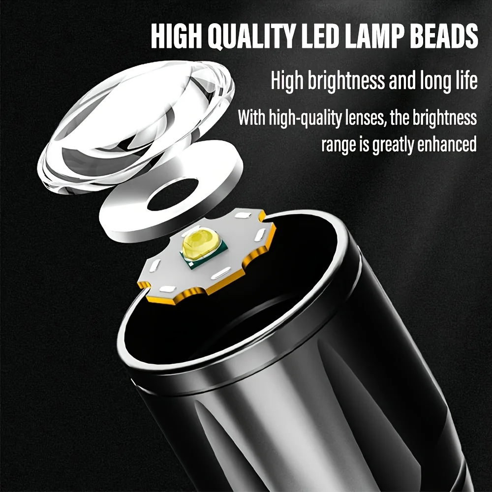 Mini Latarka LED COB, Przenośn – Outdoor Lighting Black recenzja i cena
