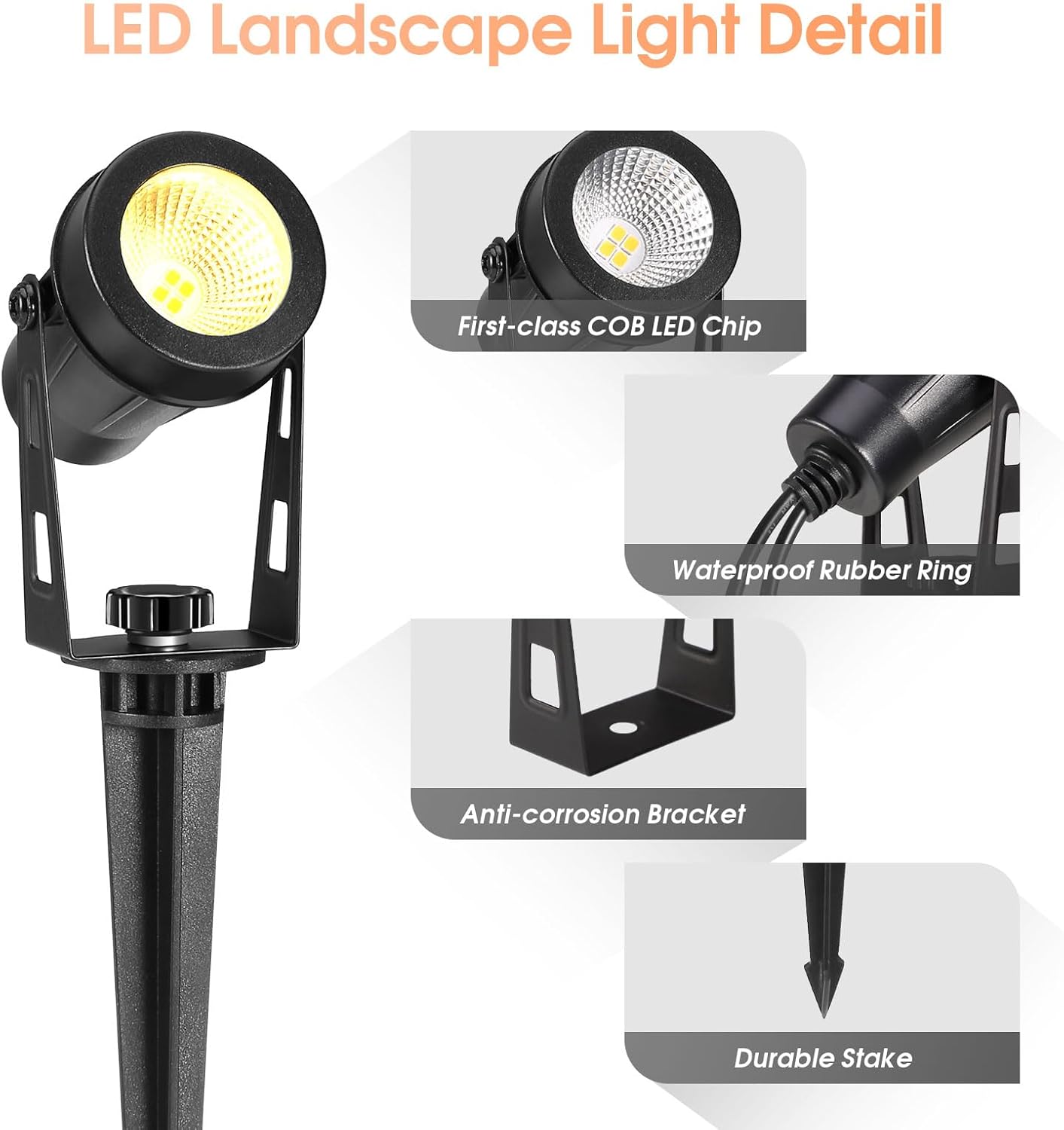 Zestaw 6 lamp krajobrazowych n – Outdoor Lighting Voltage recenzja i cena