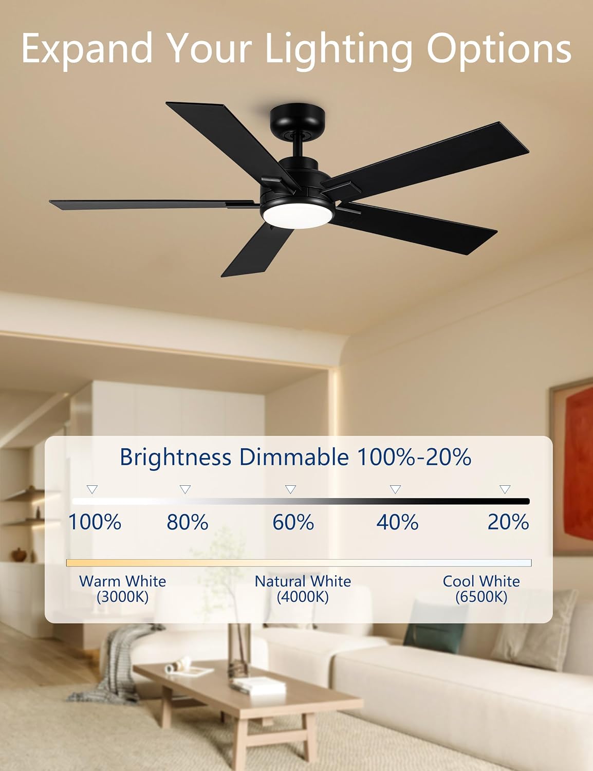 52-calowy czarny wentylator su – Outdoor Lighting Black recenzja i cena