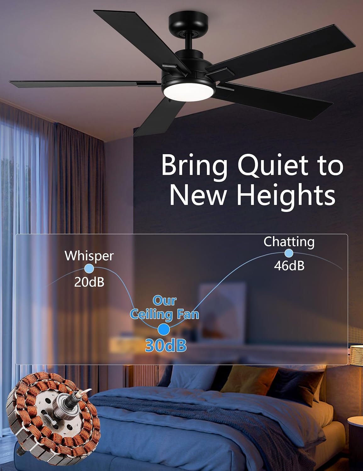52-calowy czarny wentylator su – Outdoor Lighting Black recenzja i cena