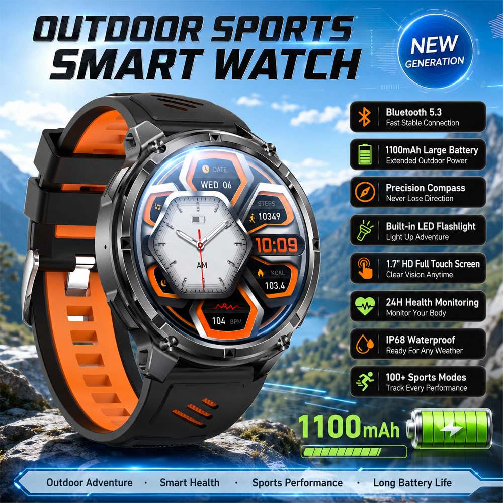 YAOCX Smartwatch AMOLED dla mę – Outdoor Lighting Ip Rating recenzja i cena