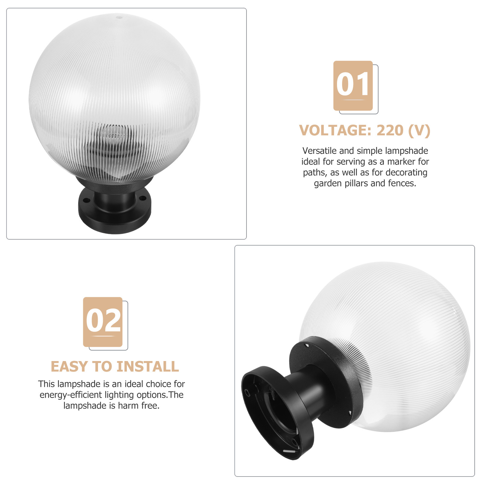 1 Zestaw Akrylowych Kloszy do  – Outdoor Yard Lighting Fixtures recenzja i cena