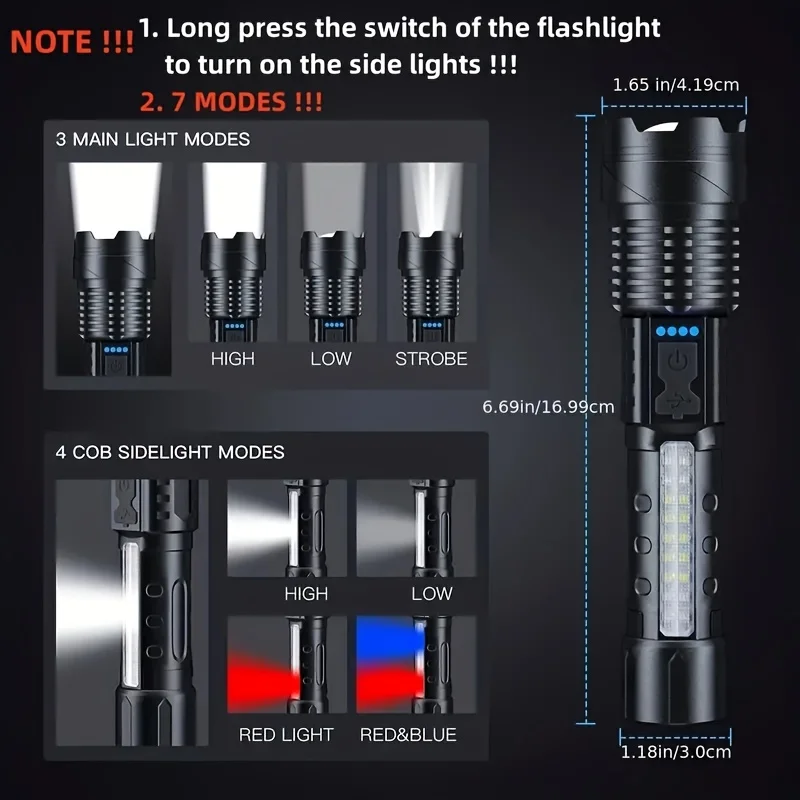 Mocna latarka LED z wyświetlac – Outdoor Lighting Types recenzja i cena